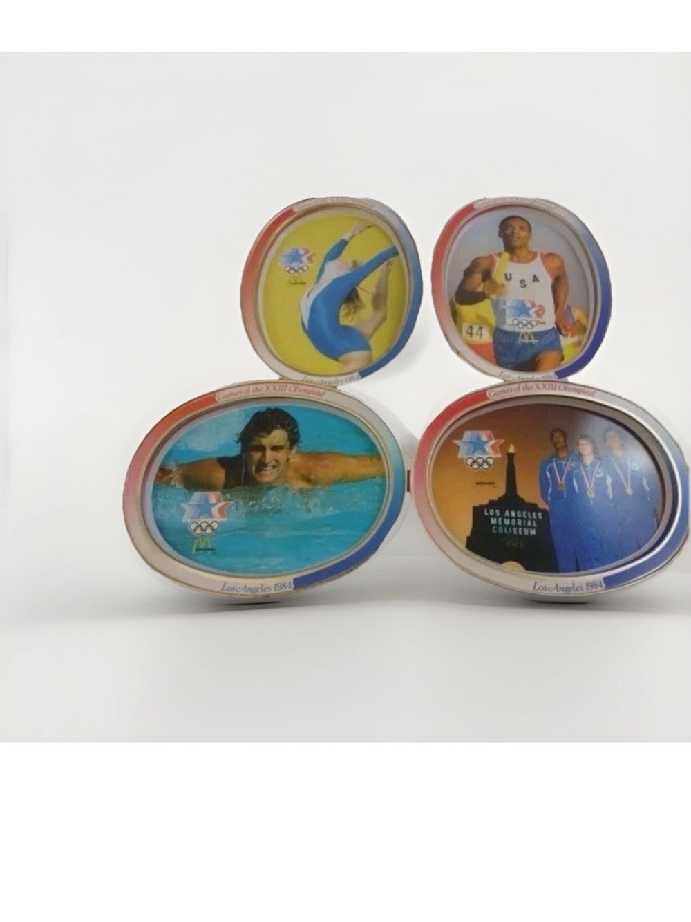 McDonald's Los Angeles 1984 Olympic Commemorative Tray with Blue and Gold